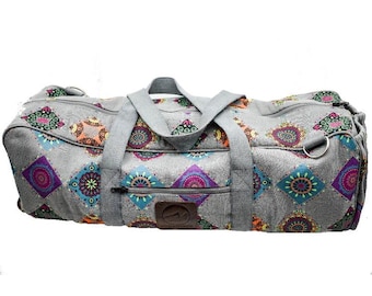 Extra Large Yoga Mat Bag - Mandala, Grey