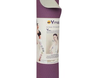 Practice Yoga Mat Purple/Grey - 6mm, 183cm