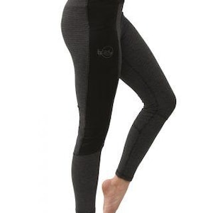 Prana Organic Yoga Leggings With Phone Pocket, Black, Full Length