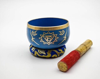 Throat Chakra Singing Bowl With Beater - Vishuddha