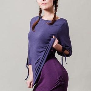 Lounge Comfort Long Sleeved Yoga Top - Lavender Purple