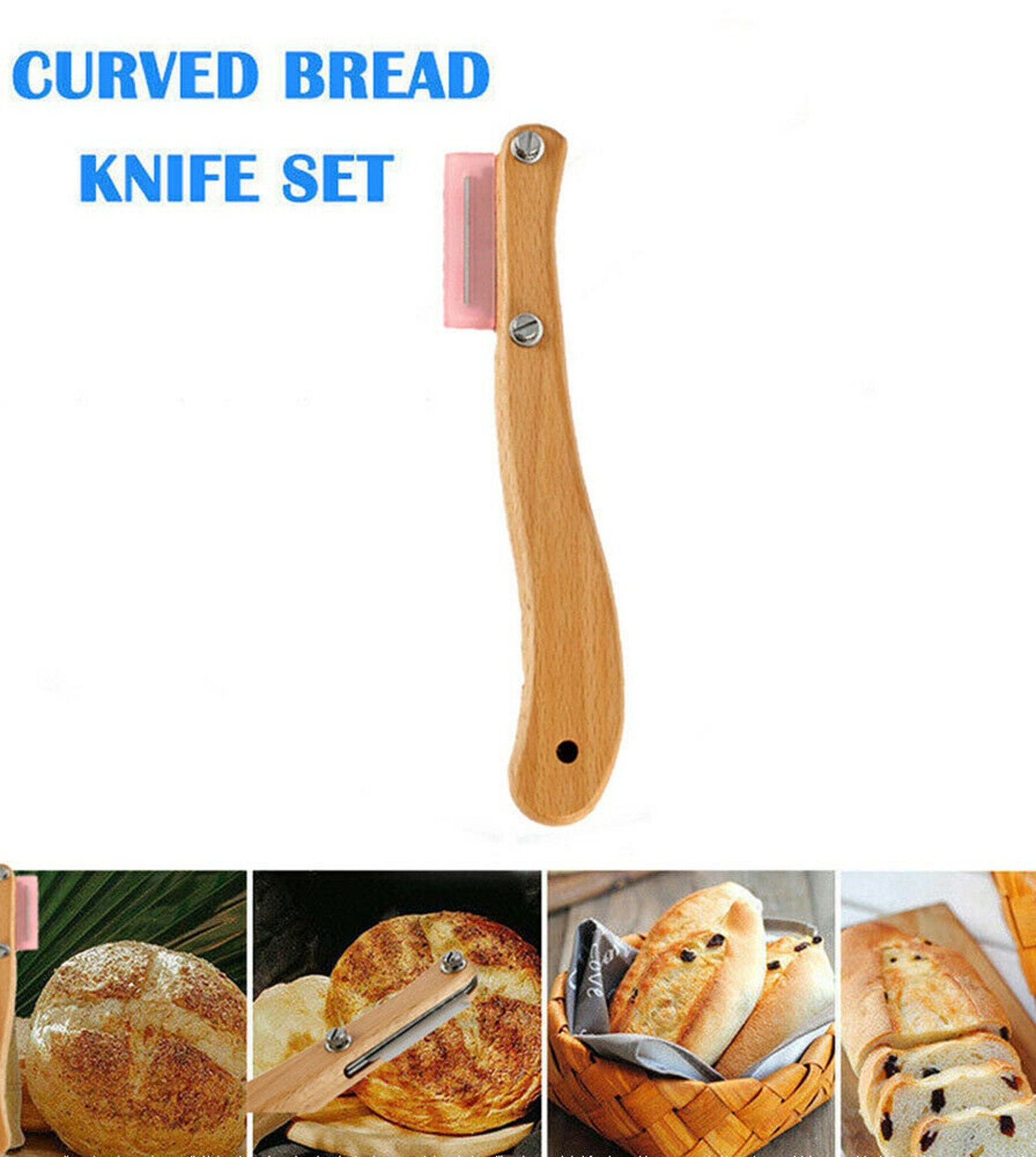 Baker's Bread Lame Dough Scoring Knife Tool Slasher Razor Blade Baguette Sourdough With 10