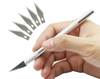 Kit Exacto Knife Set 40 Blade Refill Xacto Knives Leather Craft Pen Cutter  Razor