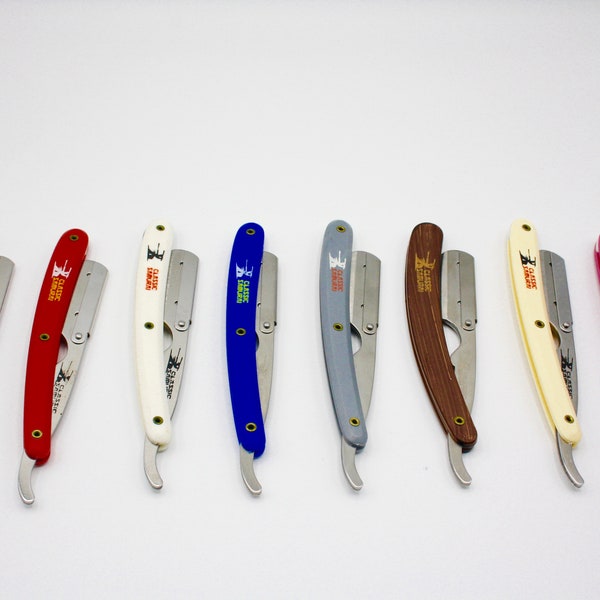 8 pcs Classic Samurai 8 different colors Straight Razors