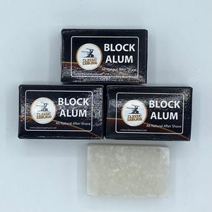 Classic Samurai Alum Block 2.5oz 70gr Alum Stone Blood-stopper & Deodorant 100% image 2