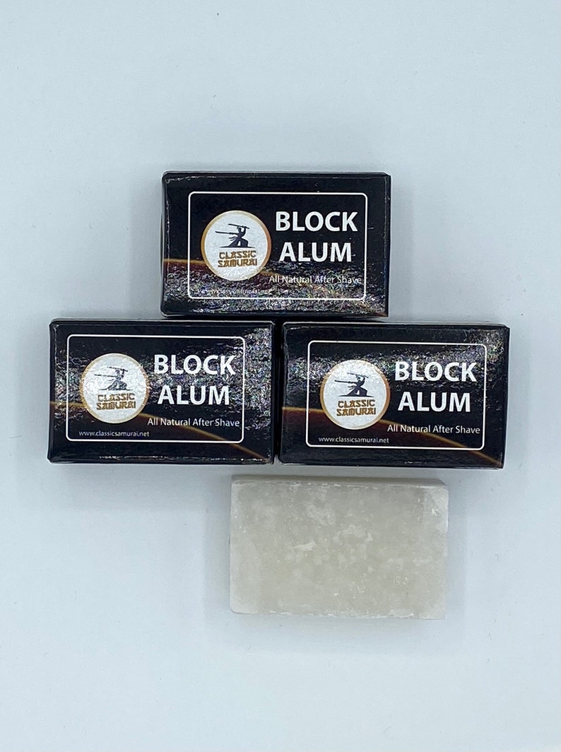 Classic Samurai Alum Block 2.5oz 70gr Alum Stone Blood-stopper & Deodorant 100% image 2