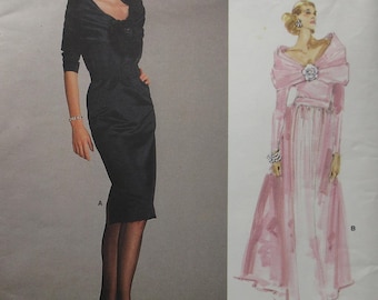 Vogue Paris Original Event Dress or Gown Yves St Laurent 16 Bust 38" Uncut FF #1996