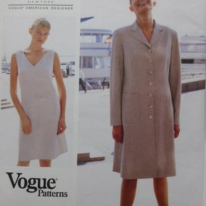 Vogue Donna Karan NY Jacket and Dress Sizes 8 10 12 Bust 31.5&quot; to 34&quot; Summer or Fall Fabrics Uncut FF Vogue 1917