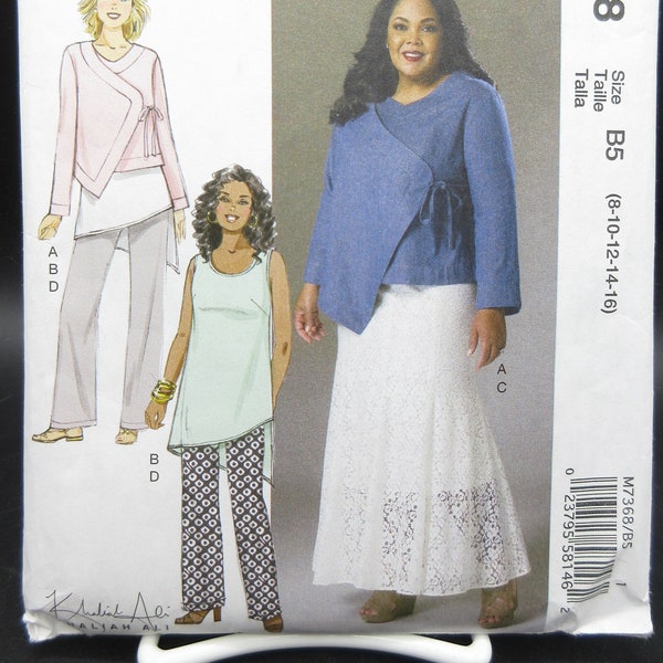 McCall's Uncut Skirt Pants Jacket and Top Sizes 8 10 12 14 16 Bust 31.5 to 38 Inches Khaliah Ali Factory Folded McCall's M7368