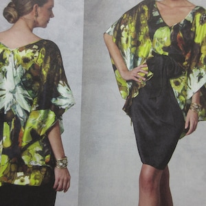 Vogue Designer Event Dress by Badgley Mischka 2 Piece Dress Size 6 8 10 12 Bust 30&quot; to 34&quot; Vogue V1195