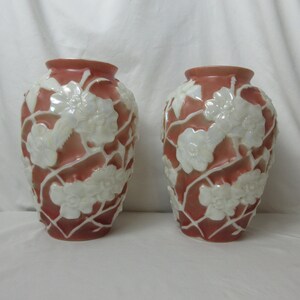 MCM Phoenix Sculptured Art Glass Large Wild Rose Vases, Your Choice, 1