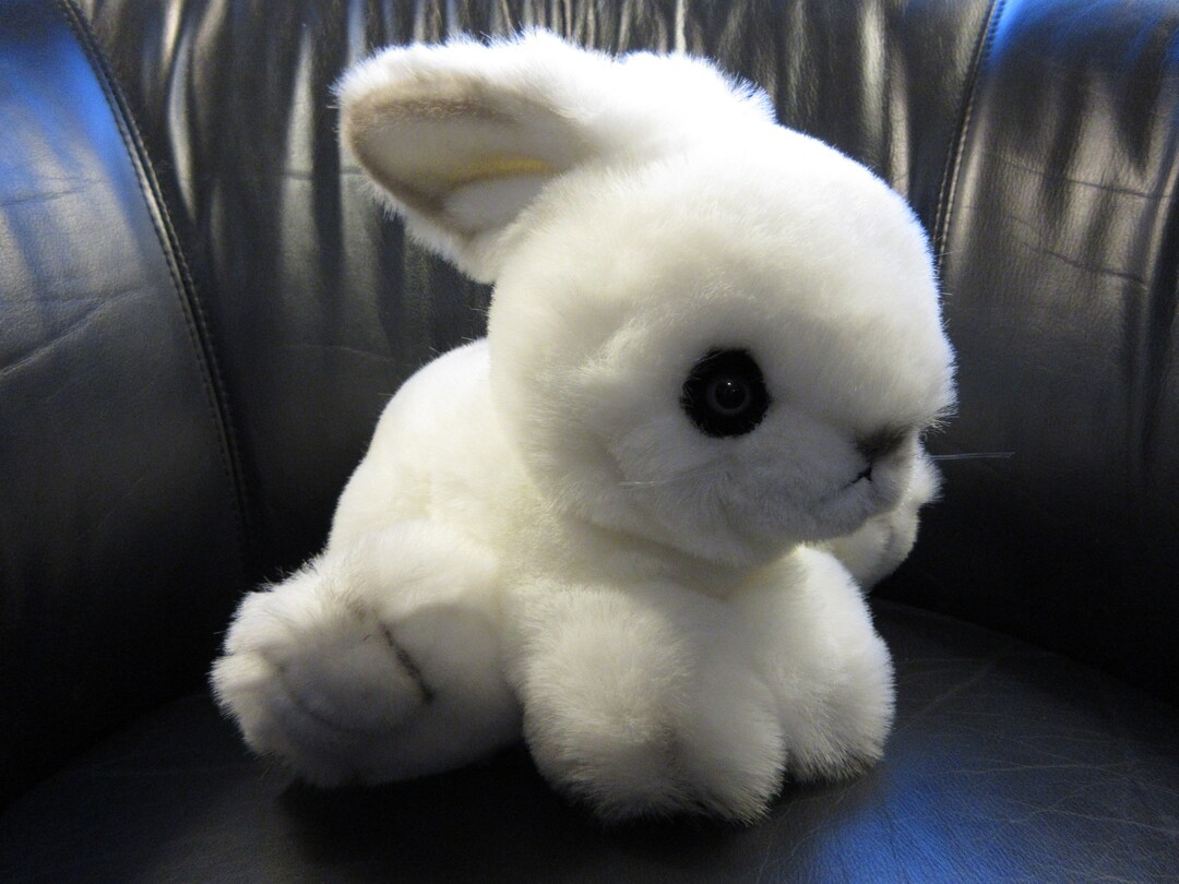 Snowshoe Bunny is Clean by A and A Aurora Plush White Bunny - Etsy