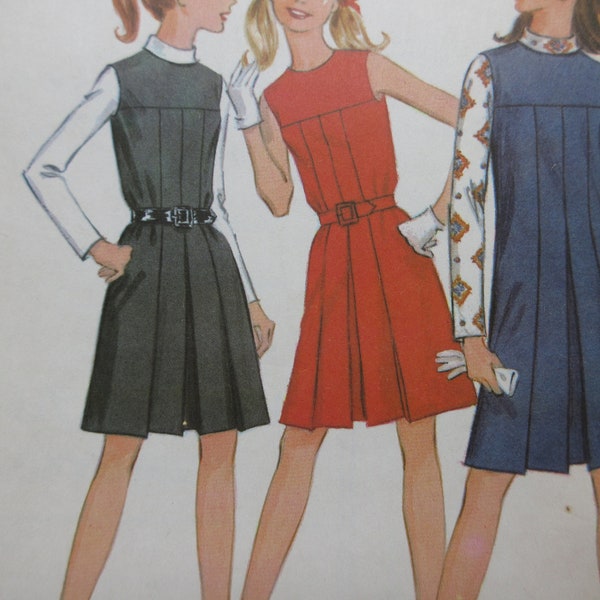 McCall's 1960s Uncut Dress or Jumper and Blouse Pattern Bust 38 Inches Above the Knee, Factory Folded, Clean