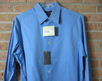 Men's Blue Button-down Dress Shirt Made by Liz Claiborne - Etsy