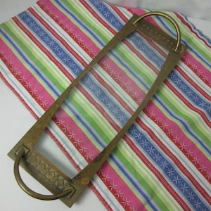 Antique Art Deco Brass and Glass Vanity Tray 16.75 Inches, Beautiful and Solid Antique with Slight Blemishes, See pics