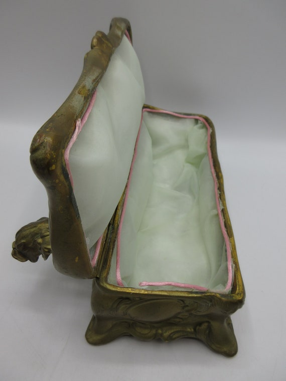 Antique Jennings Brothers Large Jewelry Casket Over 1… Gem