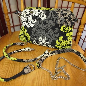 Vera Bradley Baroque Purse with Convertible Removeable Handles & Straps, Zipper, Aa New Gift No Tag Black Gray White Light Green 1 Owner