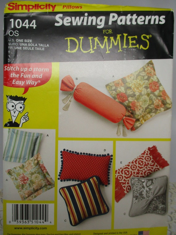 Pillows Pattern Sewing for Dummies 1044 Décor Pillows fun and 