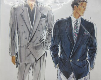 Burda Men&#39;s Blazer Pattern 5176 Sealed Uncut Factory Folded US Sizes 36 to 46 Double Breasted Blazer