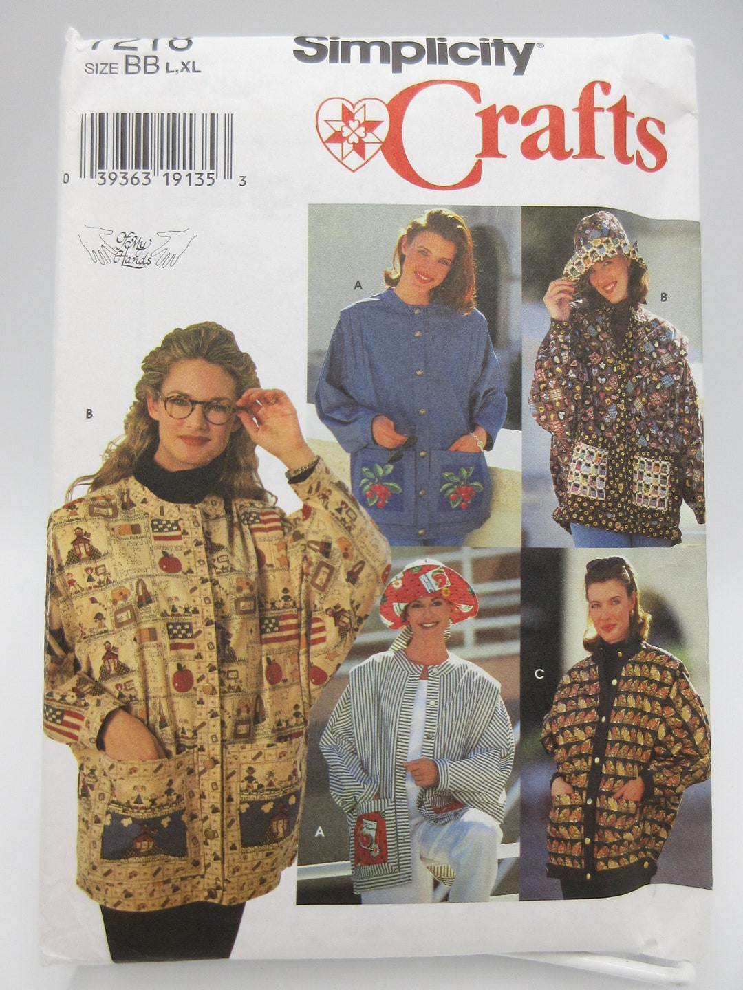 Simplicity Uncut Casual Country Style Jacket Pattern Sizes L - Etsy