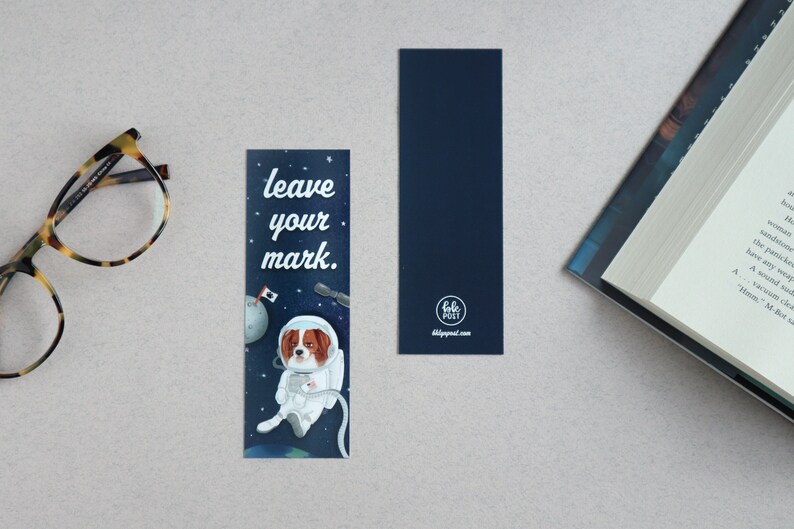 Space Themed Bookmark Custom Bookmark Sturdy Bookmark Etsy