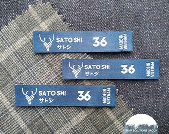 main woven labels, main size woven label for clothing