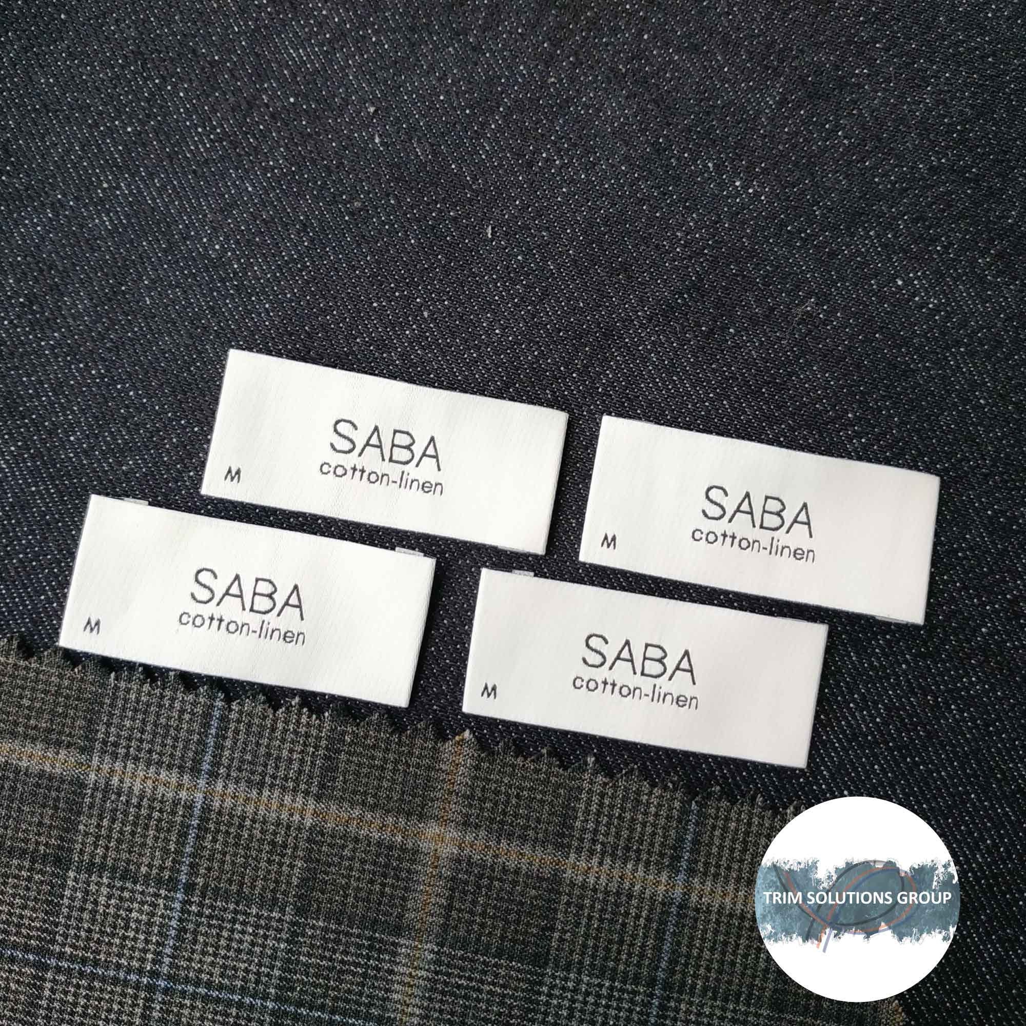 Cotton Clothing Tags with Printing, New Fashion Labeling, Woven