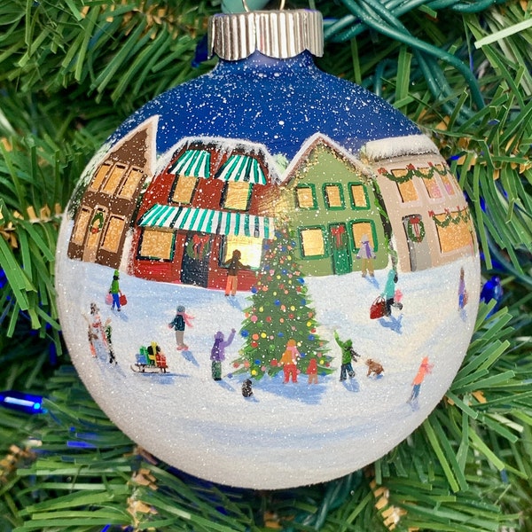 Hand Painted Christmas Ornaments Glass Etsy