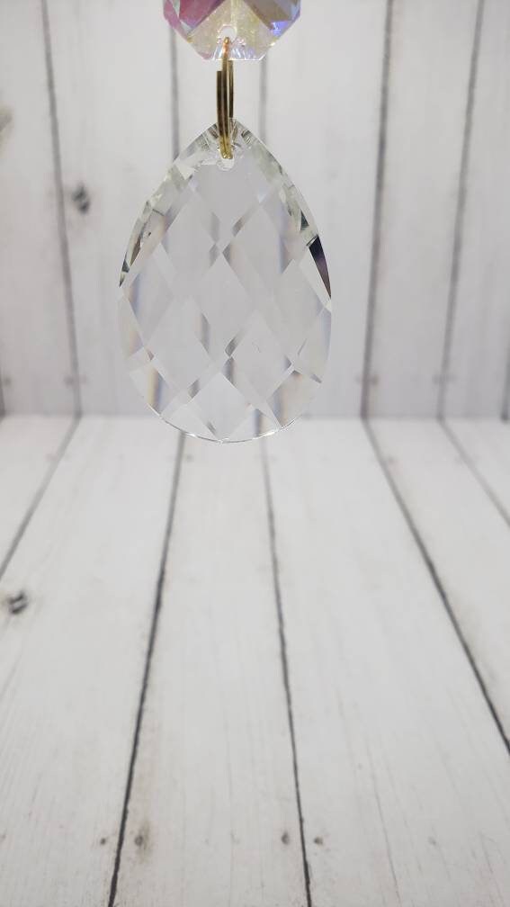 Chandelier Glass Bead and Prism Keychain Unique Keychains Etsy