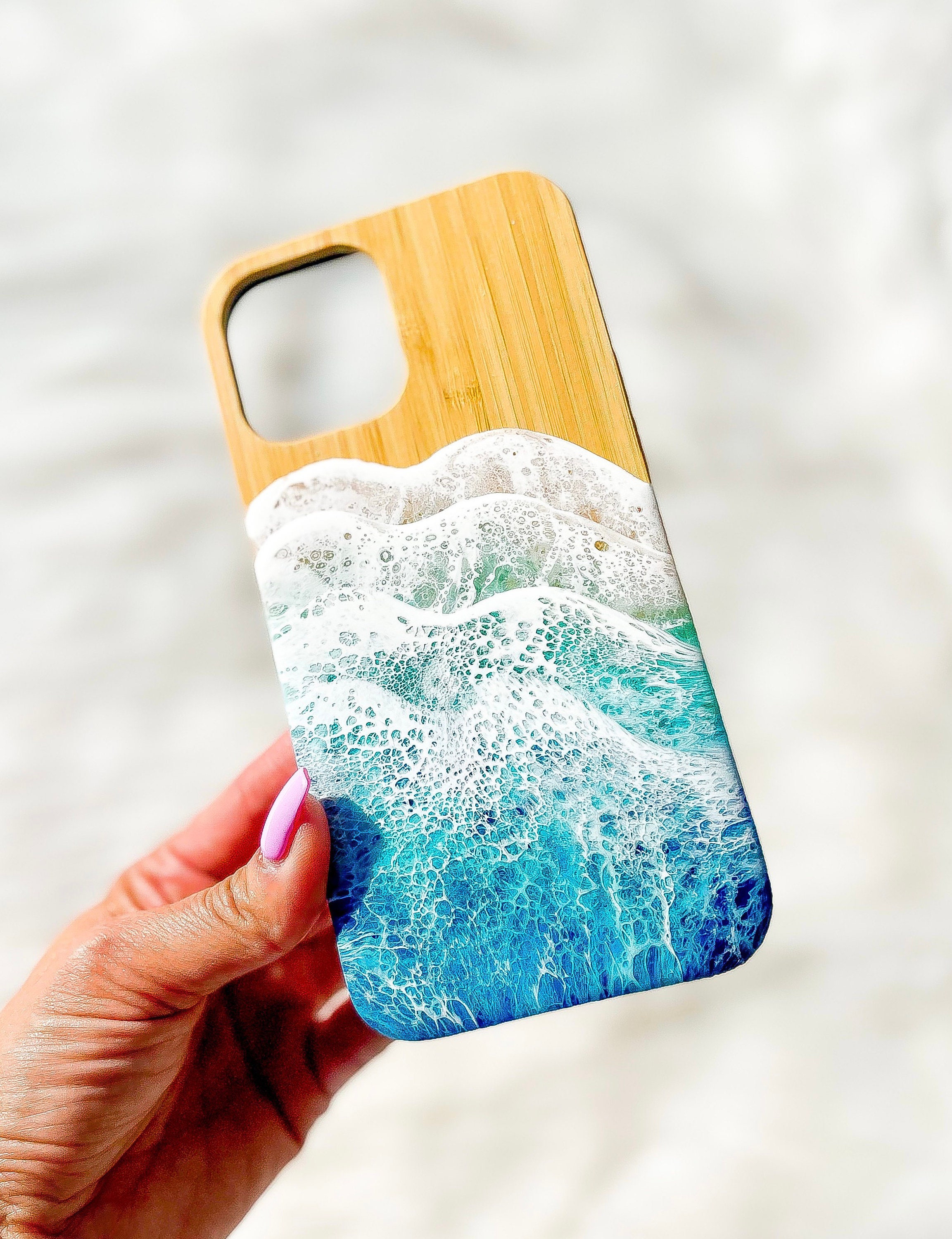 Beach Cell Phone Case, Ocean Scenery Art Phone Case, Aesthetic