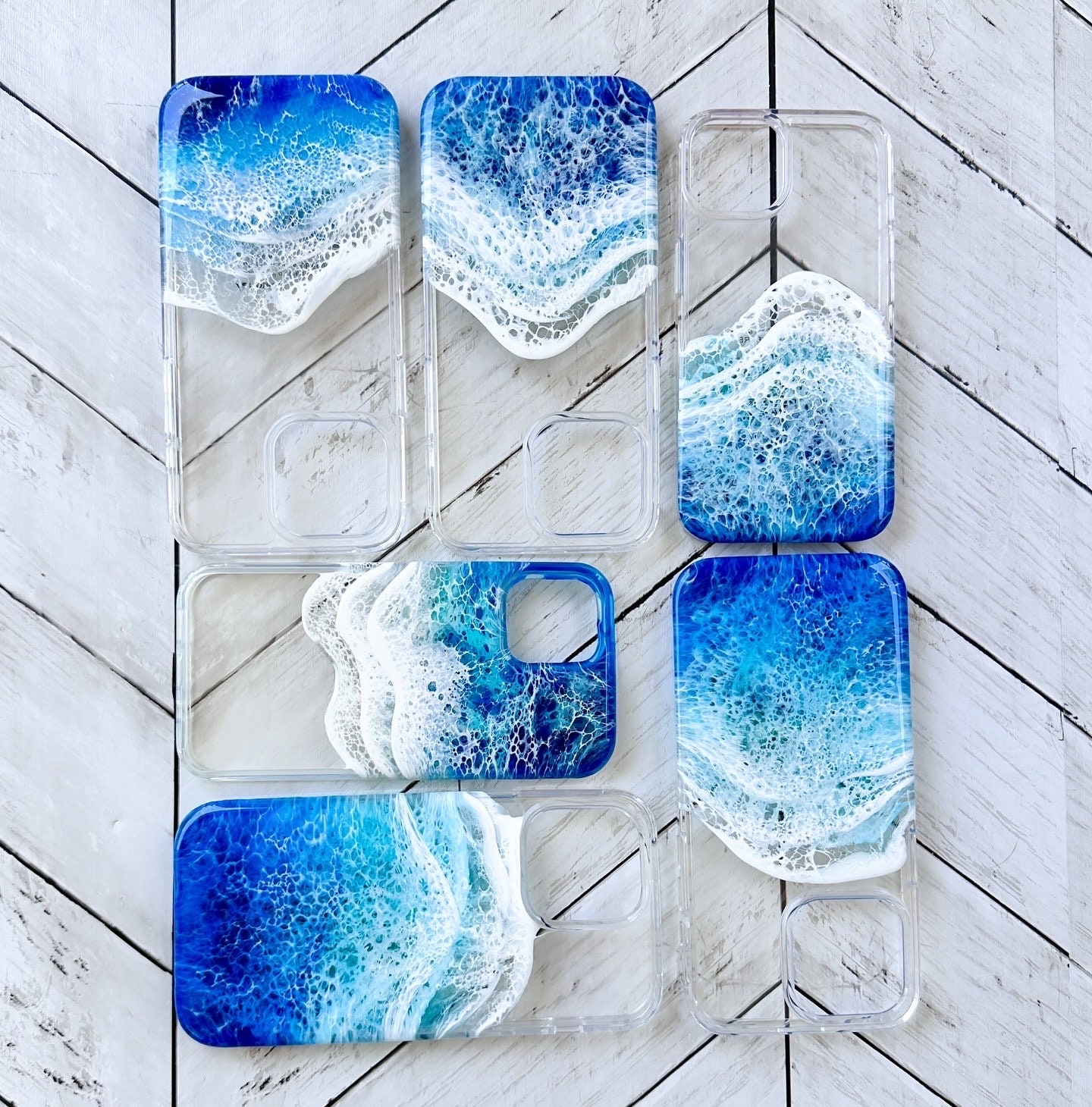 Beach Cell Phone Case, Ocean Scenery Art Phone Case, Aesthetic Phone Cover  , iPhone 15, 14, 13, 12, 11, Resin Art Phone Case - Etsy