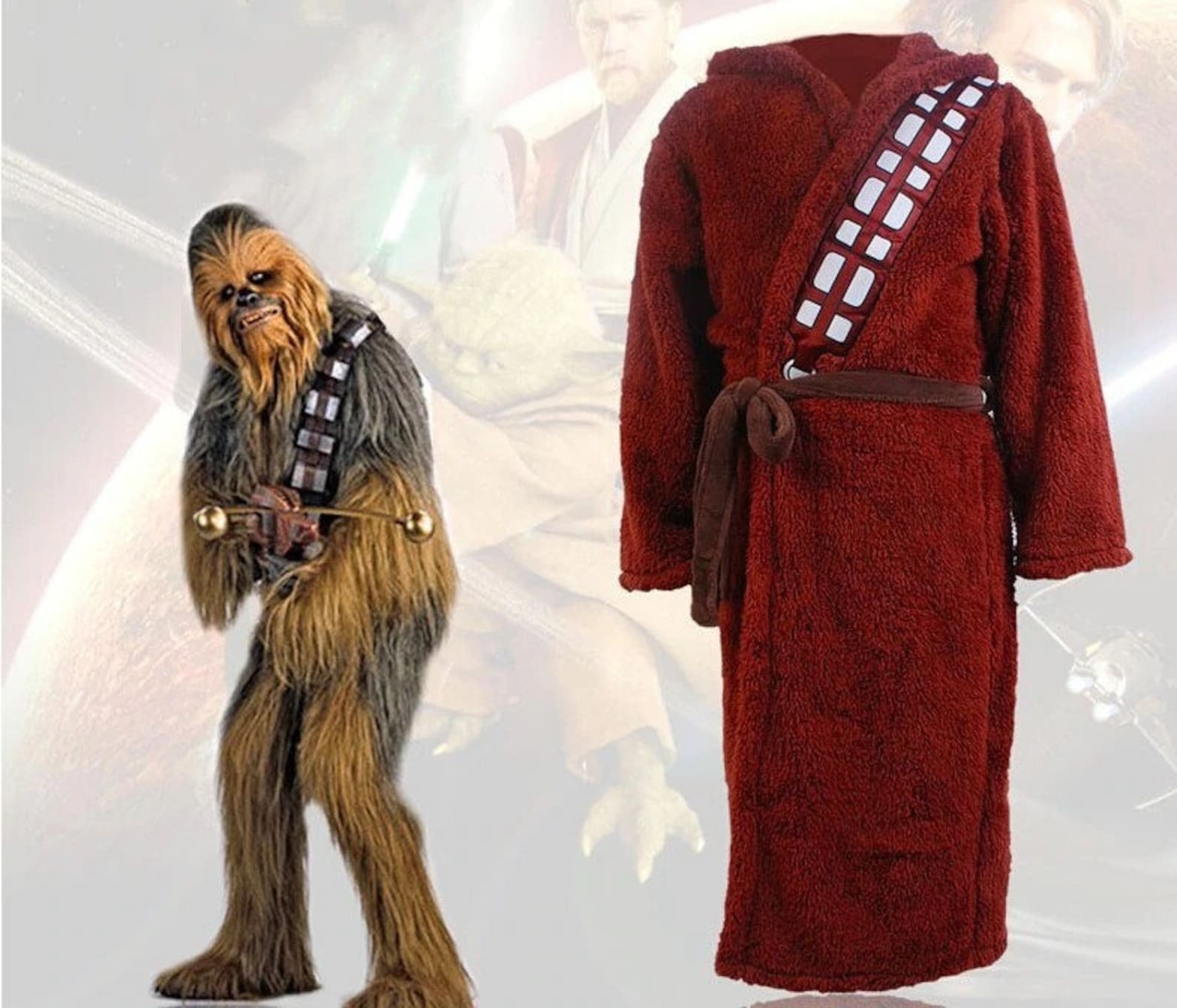 Hooded Bathrobe Pijama Chewbacca Adulto Star Wars Chewbacca