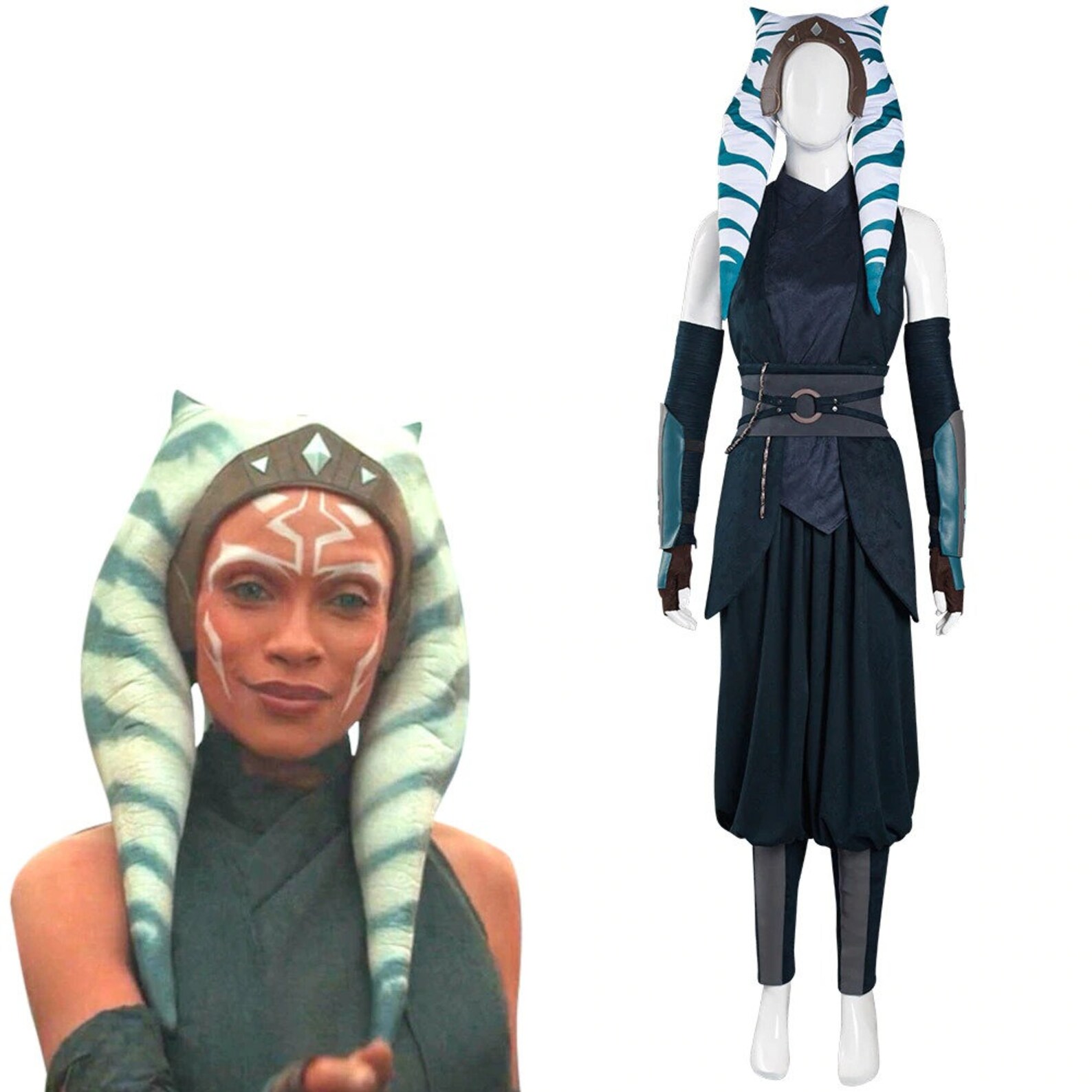 S2 Ahsoka Tano Cosplay Costume Top Pants Outfits Halloween Etsy