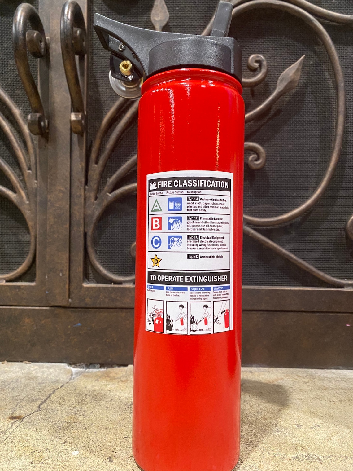 Fire Extinguisher Water Bottle read Description not a Real Etsy