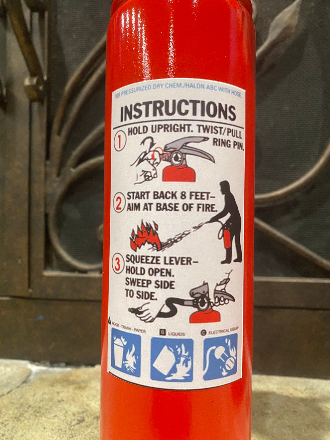 Fire Extinguisher Water Bottle read Description not a Real Etsy