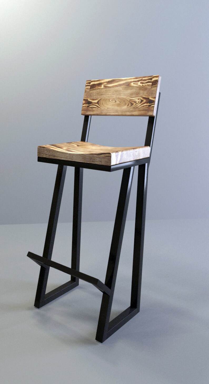 Height 1340in 3399cm and wood bar stool Etsy
