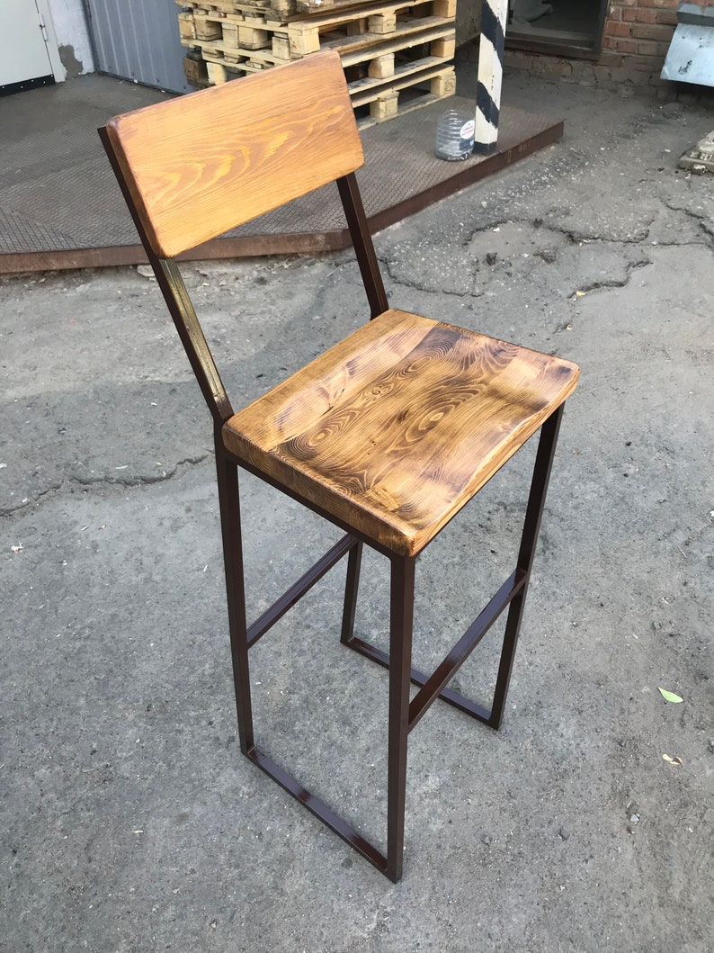 Height 1340in 3399cm and wood bar stool Etsy