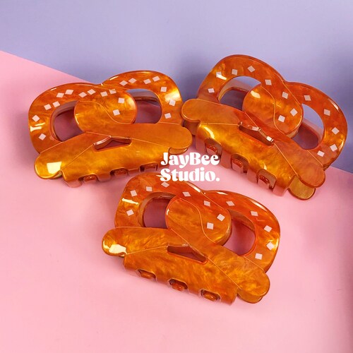 Pretzel Hair Claw Fun Hair Claw Acetate Hair Clip Acrylic Etsy