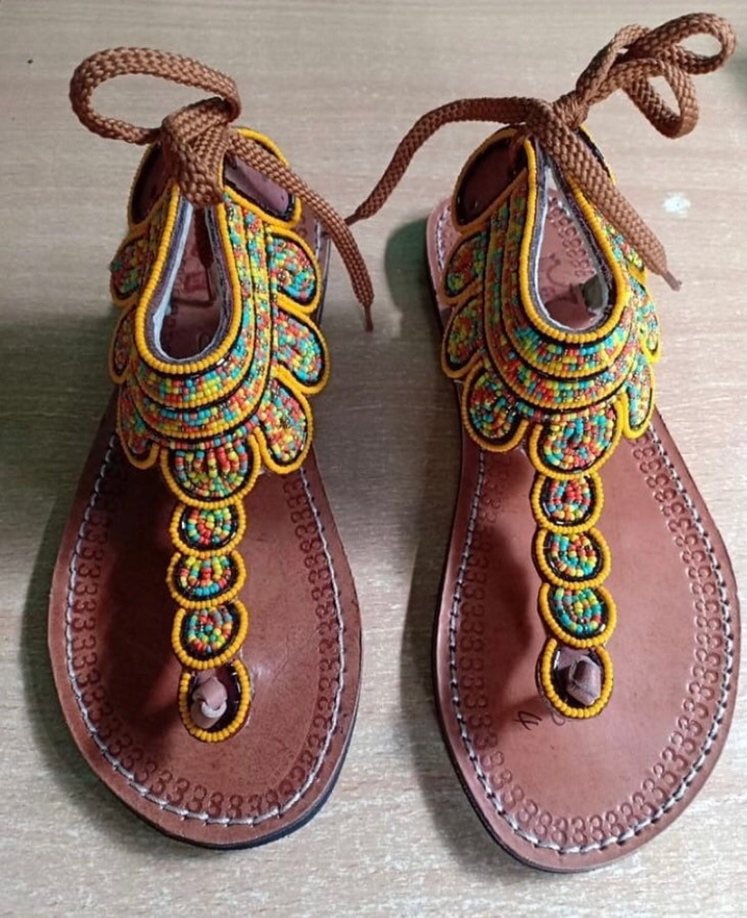 Maasai Sandals, Beach Sandals, Flip Flops, Beaded Sandals, African