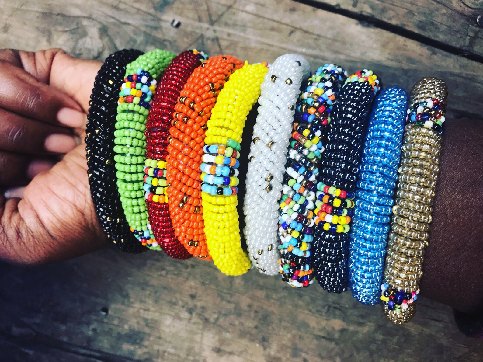 10 Bracelets/ Gift for Her/ Zulu Beads/maasai Beads/beaded Etsy