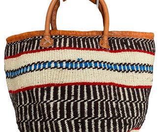 EN VENTE Paniers en sisal/kiondo/panier africain/panier kenyan/paniers tressés à la main/panier à provisions/panier/panier de marché/fourre-tout bg