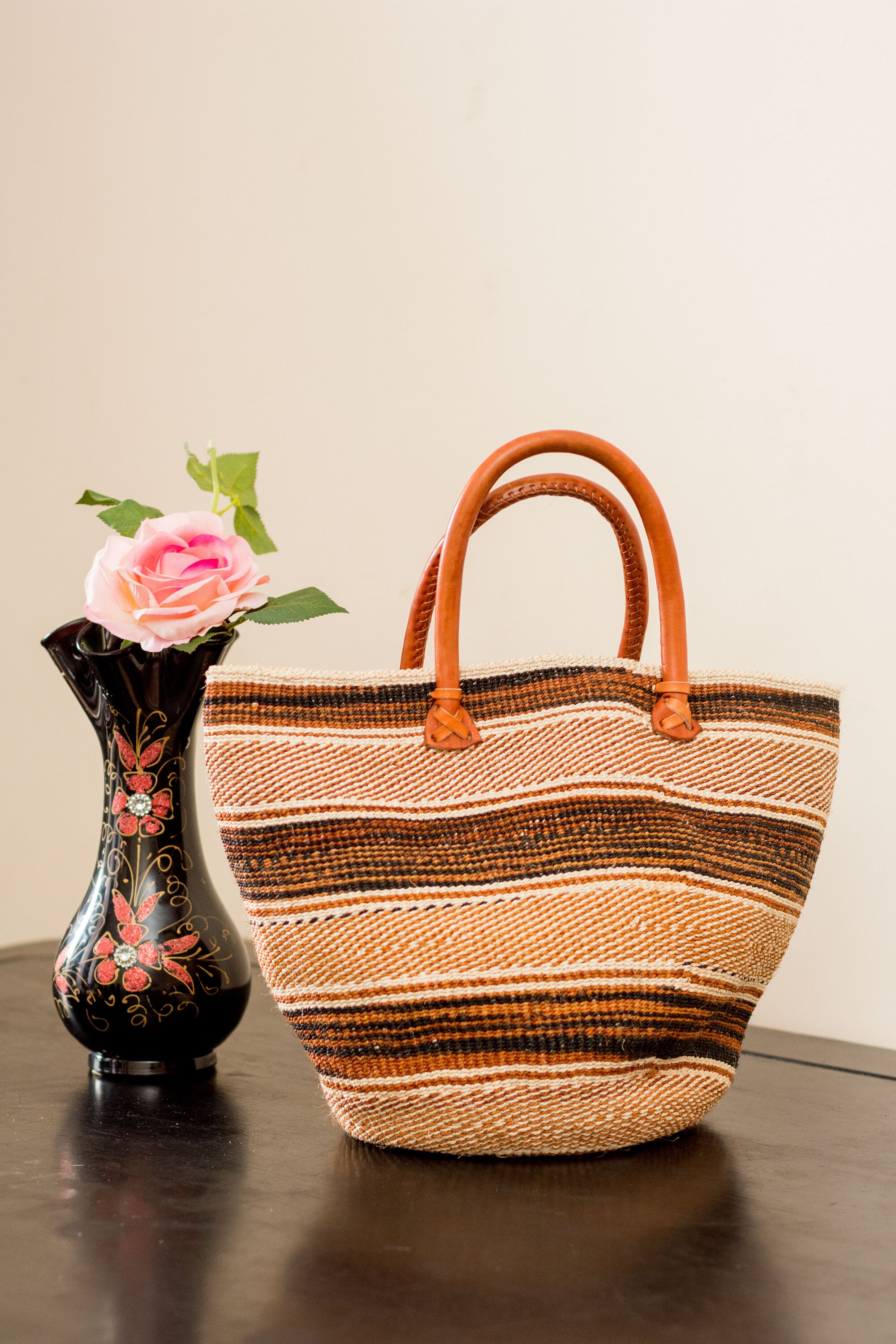Handwoven basket Traditional Fine Weave Basket kiondo Etsy