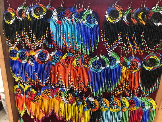 ON SALE 50 Wholesale Earrings African Earrings Beaded Earrings
