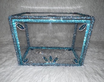 CAJA DE CRISTAL AZUL