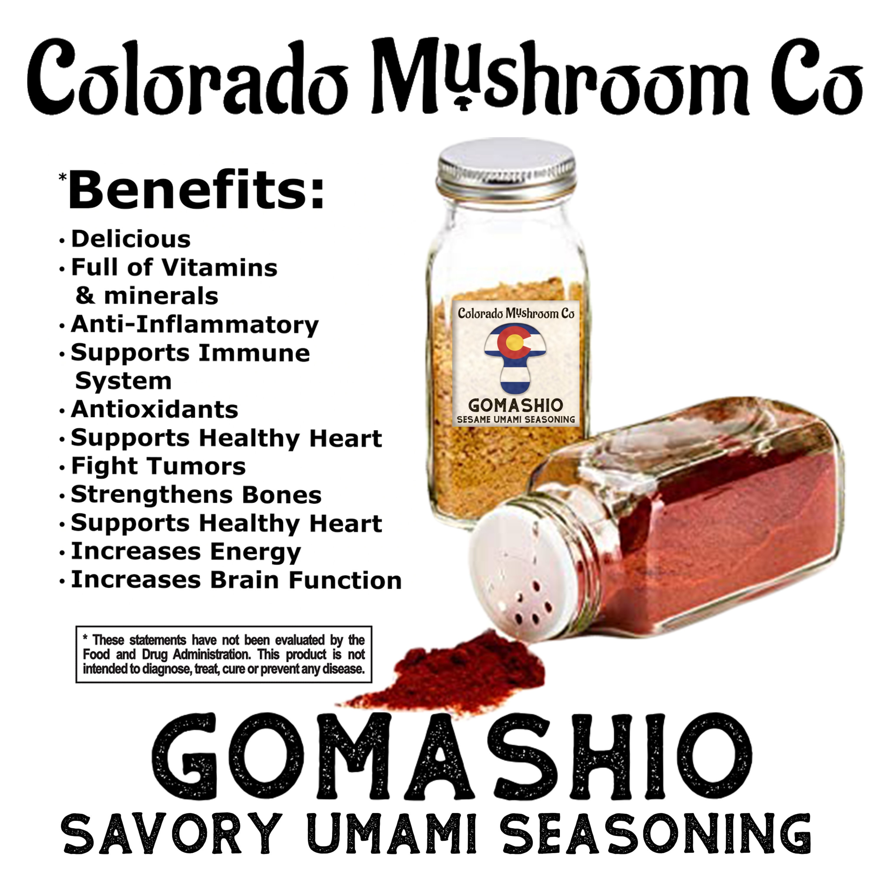 Gomashio Sesame Umami Seasoning Mushroom Salt/Seasoning Etsy