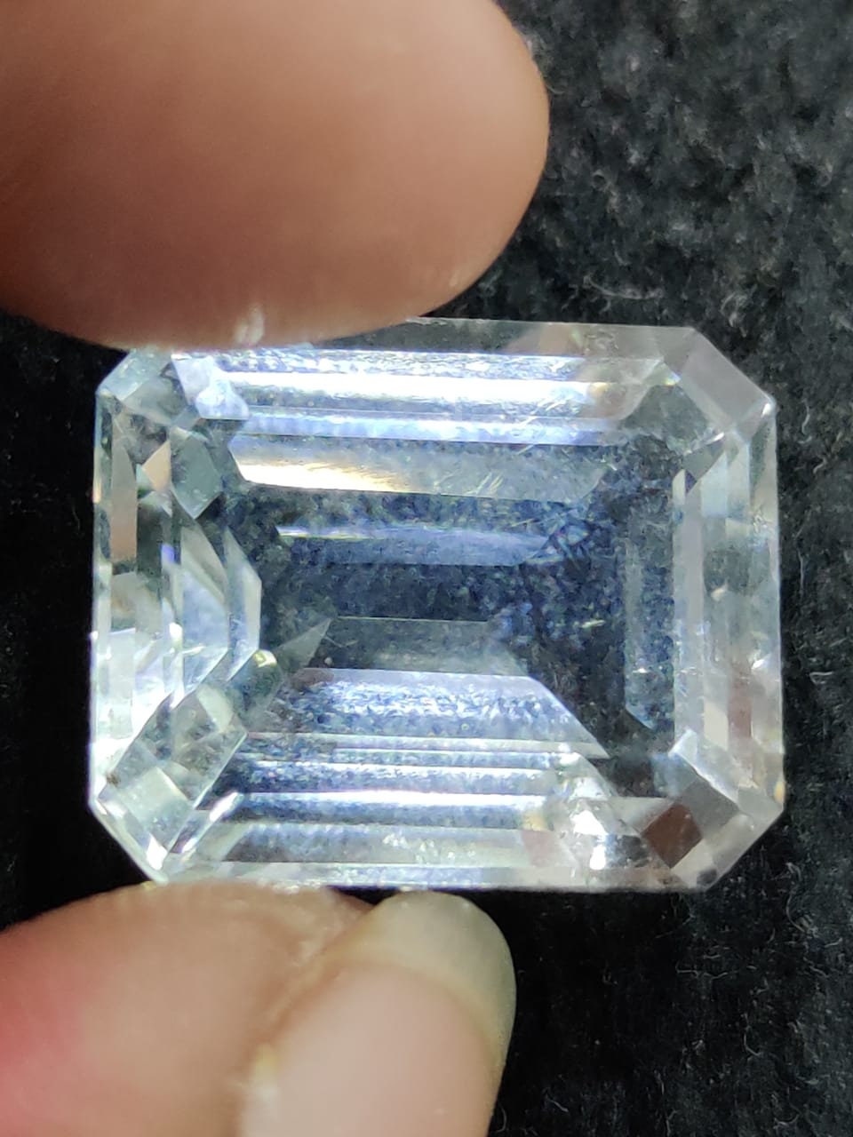 16 Carat Rectangle Cut Phenacite Gemstone: High Vibration Altar Stone