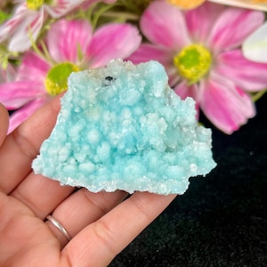 Blue Hemimorphite Stone Mineral Specimen Crystal Natural Stone Minerals Collector 31 Gram