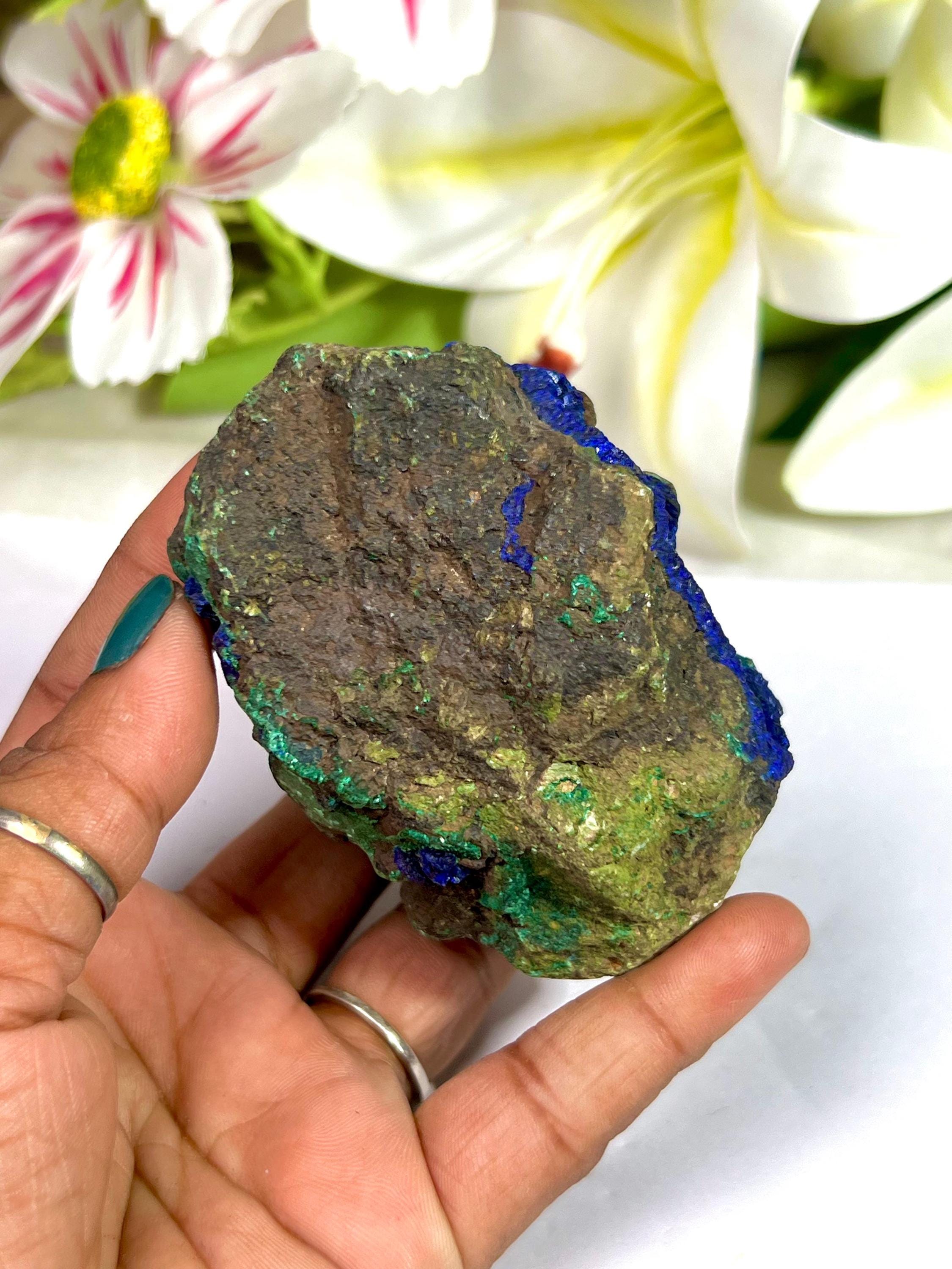 原石アズライトマラカイトクリスタル：レイキヒーリングストーン（302