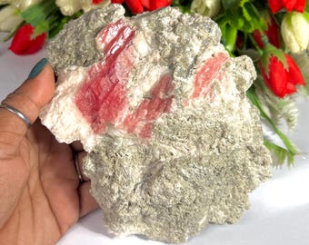 Rarest Tugtupite Stone Mineral Specimen Healing Rough Stone 730 Grams