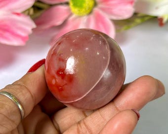 ピンク ムーカイト ジャスパー クリスタル ストーン スフィア オーブ
